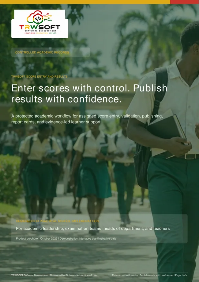 Cover of Score Entry And Results